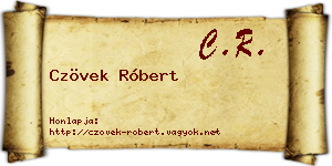Czövek Róbert névjegykártya