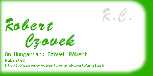 robert czovek business card