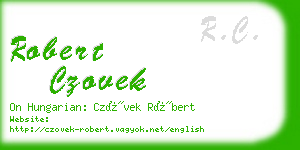 robert czovek business card